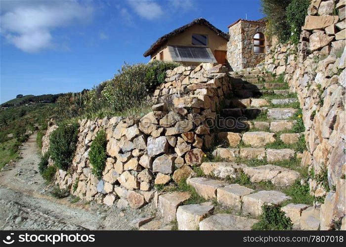Staircase and footpath on the Isla del Sol