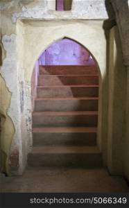 Staircase at Aragonese Castle, Ischia Island, Campania, Italy
