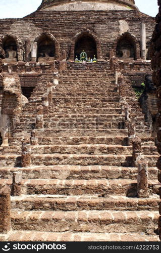 Staircase in at Chang Lom, Si atchanalai, Thailand