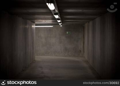 Staircase in underground passage - made from concrete material
