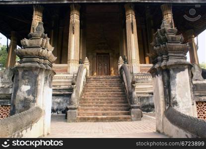 Staircase in wat Phra Keo, Vientiane