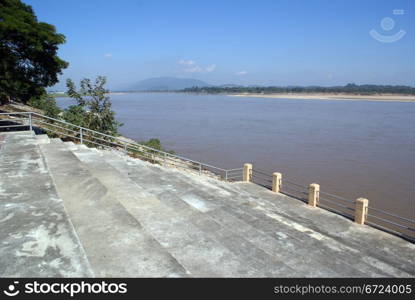 Staircase near Mekong in Thailand