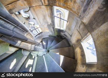 Stairs inside the tower of the Cathedral of Ulm, Germany