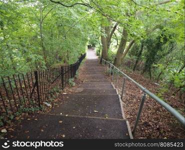 Stairway to Alexandra Park in Bath. Stairway leading to Alexandra Park in Bath, UK