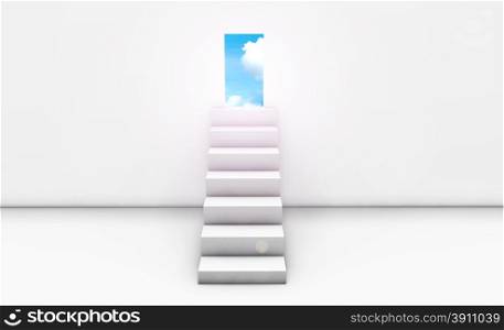 Stairway to Heaven in 3d Concept Background. Stairway to Heaven