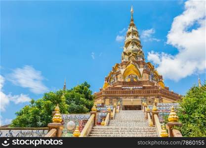 Stairway to Phasornkaew Temple ,Khao Kho Phetchabun Thailand