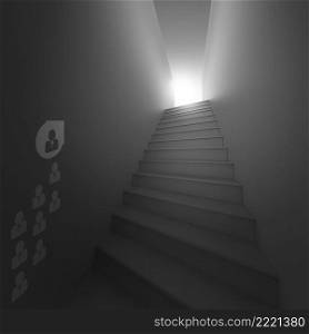 stairway to success as business concept