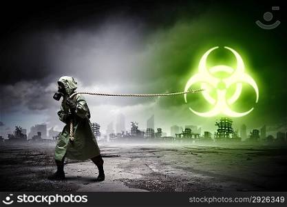Stalker in gas mask