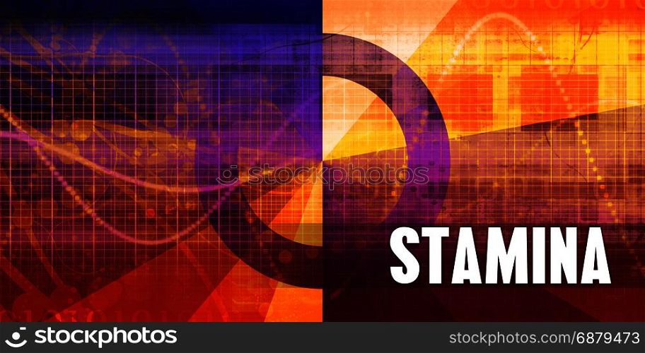 Stamina Focus Concept on a Futuristic Abstract Background. Stamina