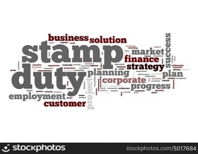 Stamp duty word cloud
