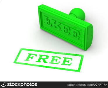 Stamp free. 3d