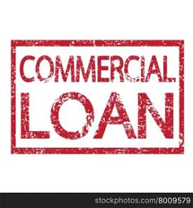 Stamp text COMMERCIAL LOAN