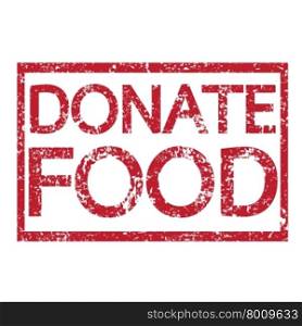 Stamp text DONATE FOOD