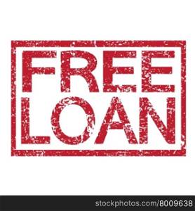 Stamp text FREE LOAN