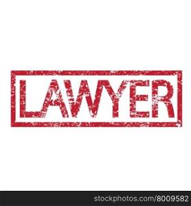 Stamp text LAWYER