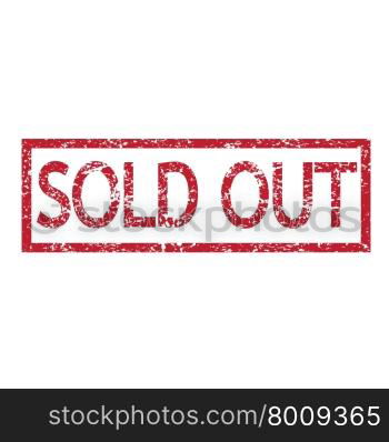 Stamp text sold out
