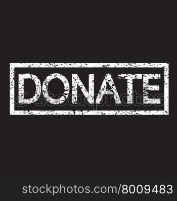 stamp word donate