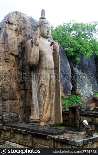 Standing Aukana Buddha in Sri Lanka