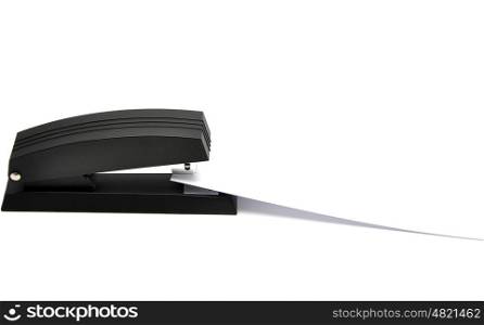 Stapler with sheet of paper