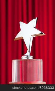 Star award against curtain background