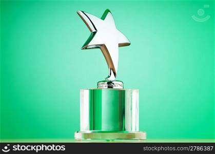 Star award against gradient background