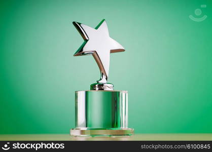 Star award against gradient background