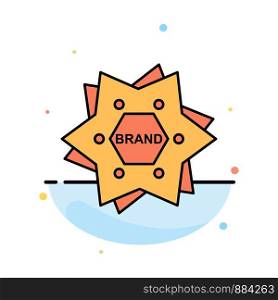 Star, Branding, Brand, Logo, Shape Abstract Flat Color Icon Template