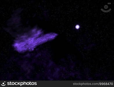 Star field and distant cold space nebula. Elements of this image furnished by NASA.. Star field and distant cold space nebula.