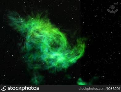 "Star field in space a nebulae and a gas congestion. "Elements of this image furnished by NASA". 3D rendering. Star field in space and a nebulae. 3D rendering"