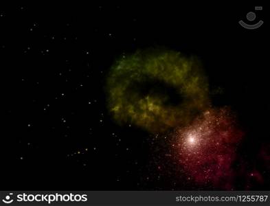 "Star field in space a nebulae and a gas congestion. "Elements of this image furnished by NASA".. Star field in space and a nebulae."