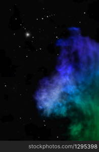 "Star field in space a nebulae and a gas congestion. "Elements of this image furnished by NASA". 3D rendering. Star field in space and a nebulae. 3D rendering"