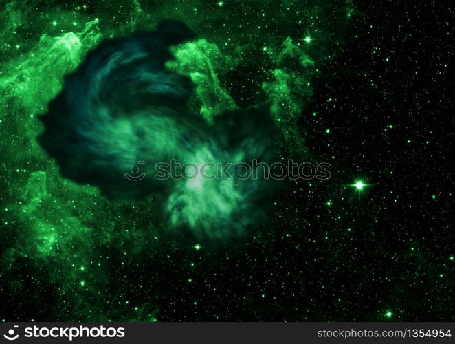 Star field in space a nebulae and a gas congestion. Elements of this image furnished by NASA . 3D rendering. Star field in space and a nebulae. 3D rendering