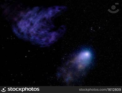 Star field in space a nebulae and a gas congestion. Elements of this image furnished by NASA.. Star field in space and a nebulae.