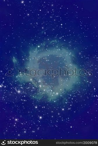 Star field in space, a nebulae and a gas congestion. Star field in space and a nebulae