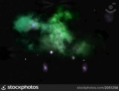 Star field in space a nebulae and a gas congestion. Elements of this image furnished by NASA.. Star field in space and a nebulae