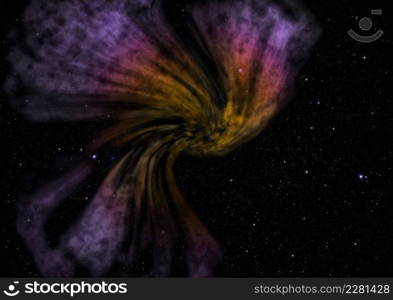 Star field in space a nebulae and a gas congestion.  Elements of this image furnished by NASA .. Star field in space and a nebulae