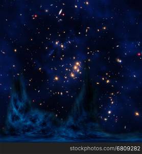 "Star field in space a nebulae and a gas congestion. "Elements of this image furnished by NASA"."