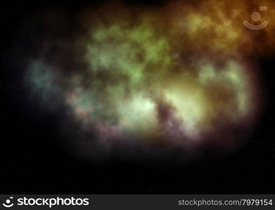 Star field in space a nebulae and a gas congestion. Elements of this image furnished by NASA.. Star field in space and a nebulae