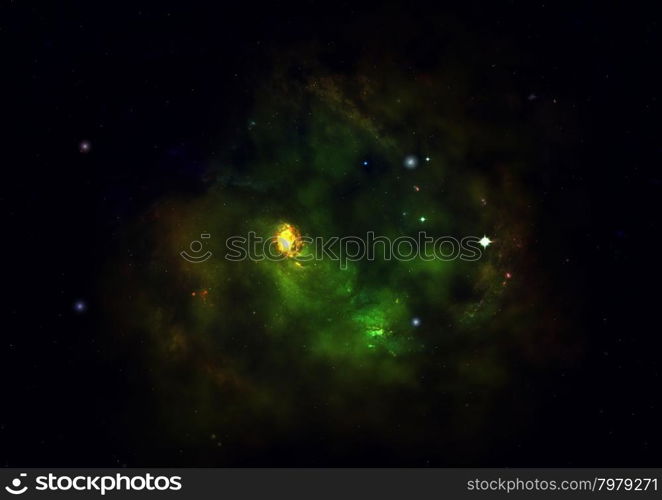 Star field in space a nebulae and a gas congestion. Elements of this image furnished by NASA.. Star field in space and a nebulae