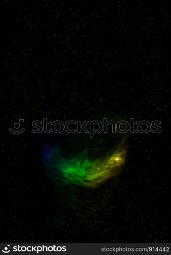 "Star field in space a nebulae and a gas congestion. "Elements of this image furnished by NASA". 3D rendering. Star field in space and a nebulae. 3D rendering"