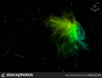 Star field in space a nebulae and a gas congestion.  Elements of this image furnished by NASA . 3D rendering. Star field in space and a nebulae. 3D rendering