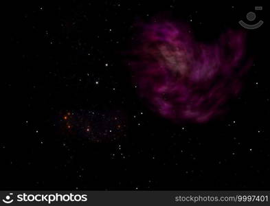 Star field in space a nebulae and a gas congestion. Elements of this image furnished by NASA.. Star field in space and a nebulae.