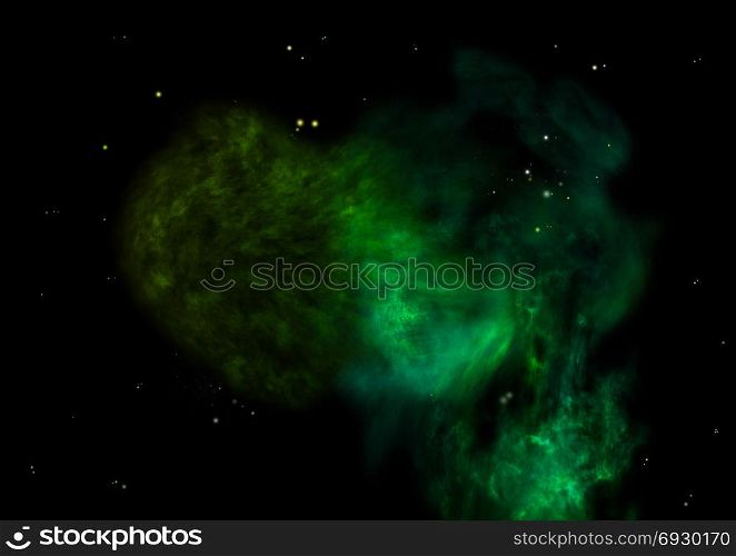 Star field in space and a nebulae. Star field in space a nebulae and a gas congestion. Elements of this image furnished by NASA .