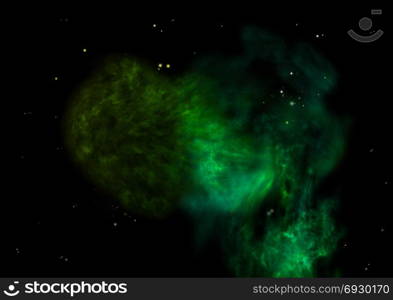 Star field in space and a nebulae. Star field in space a nebulae and a gas congestion. Elements of this image furnished by NASA .