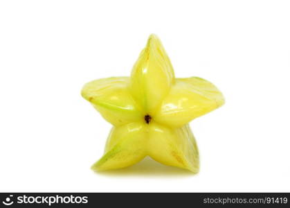 Star fruit carambola or star apple isolated on white background