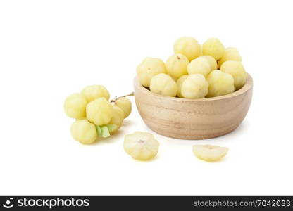 star gooseberry fruit isolated on white background with clipping path