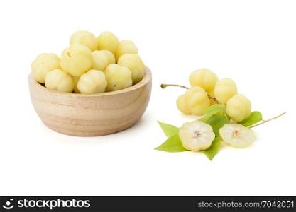 star gooseberry fruit isolated on white background with clipping path