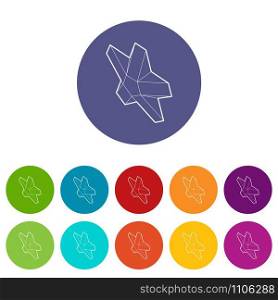 Star icons color set vector for any web design on white background. Star icons set vector color