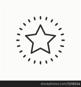 Star line outline icon. Best choice, favorite sign, rating symbol. Trendy isolated flat style. Vector simple linear design. Illustration. Thin element. Star line outline icon. Best choice, favorite sign, rating symbol. Trendy isolated flat style. Vector simple linear design. Illustration. Thin element.
