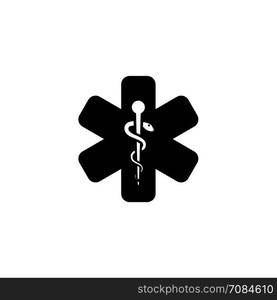 Star of Life Icon. Flat Design.. Star of Life Icon. Flat Design. Isolated